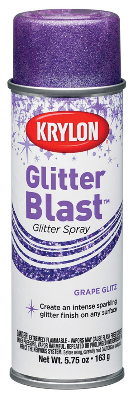 Krylon Glitter Blast Glitter Spray Paint, 5.7 oz., Grape Glitz